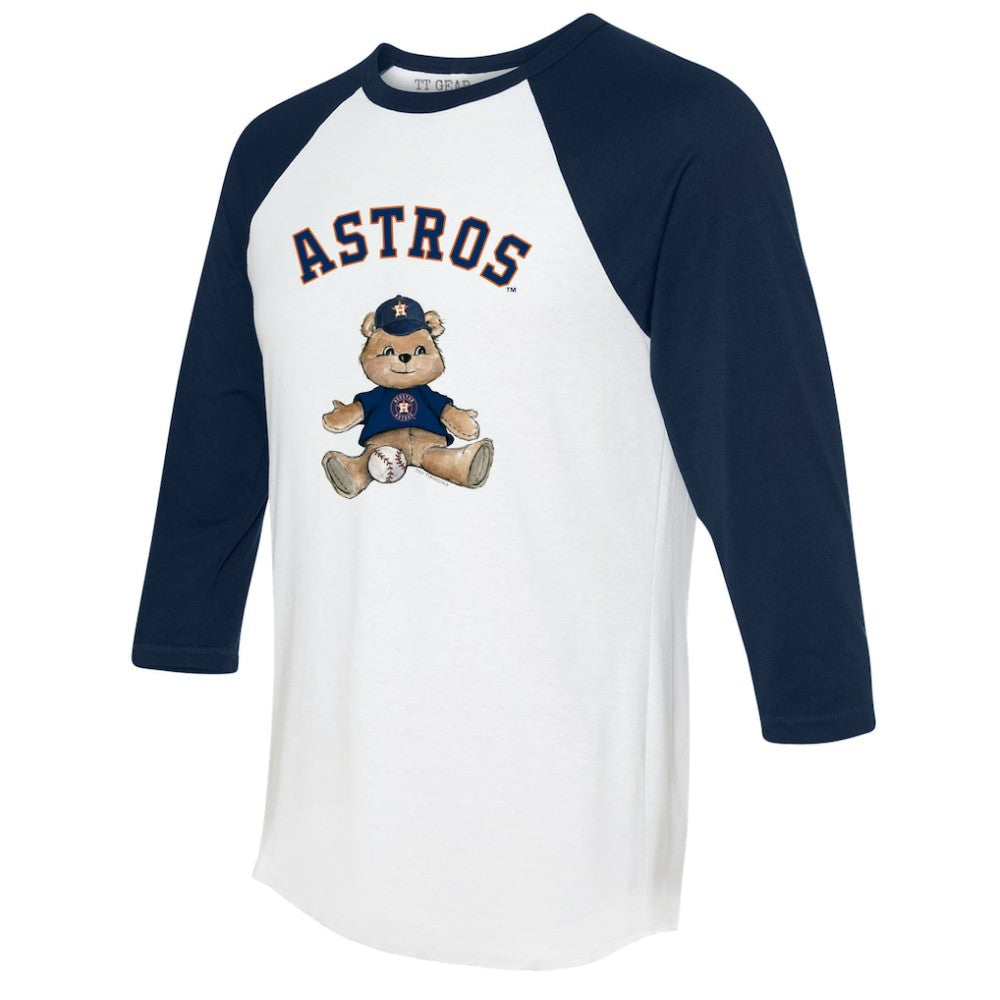 Houston Astros Tiny Turnip Women's Teddy Boy 3/4-Sleeve Raglan T-Shirt | MLB New