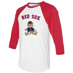 Boston Red Sox Tiny Turnip Women's Teddy Boy 3/4-Sleeve Raglan T-Shirt | MLB US