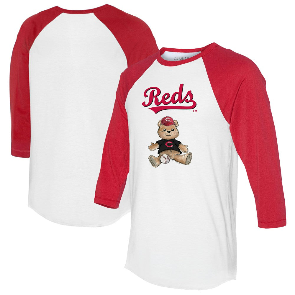 Cincinnati Reds Tiny Turnip Women's Teddy Boy 3/4-Sleeve Raglan T-Shirt | MLB For sale