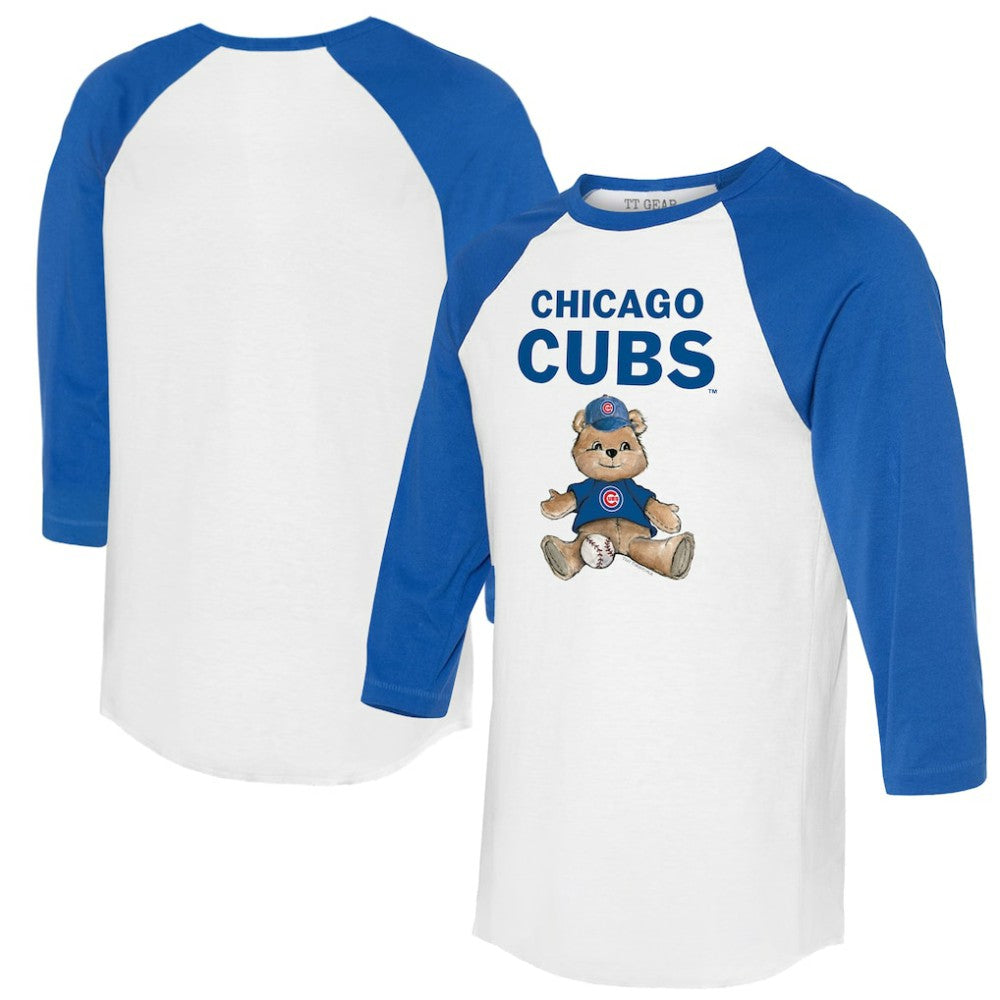 Chicago Cubs Tiny Turnip Women's Teddy Boy 3/4-Sleeve Raglan T-Shirt | MLB Discount