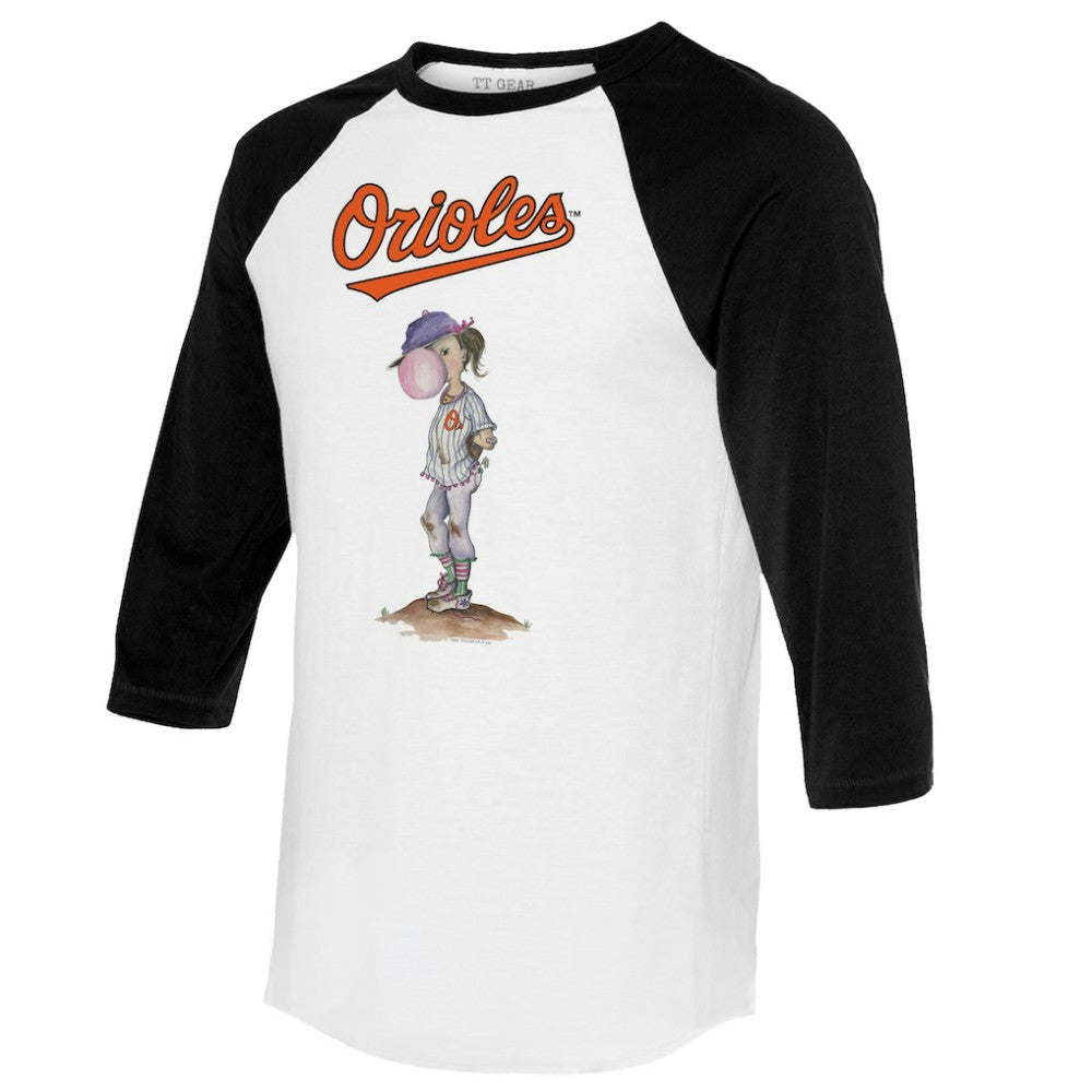 Baltimore Orioles Tiny Turnip Women's Bubbles 3/4-Sleeve Raglan T-Shirt | MLB For sale