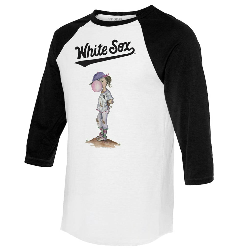 Chicago White Sox Tiny Turnip Women's Bubbles 3/4-Sleeve Raglan T-Shirt | MLB Sale