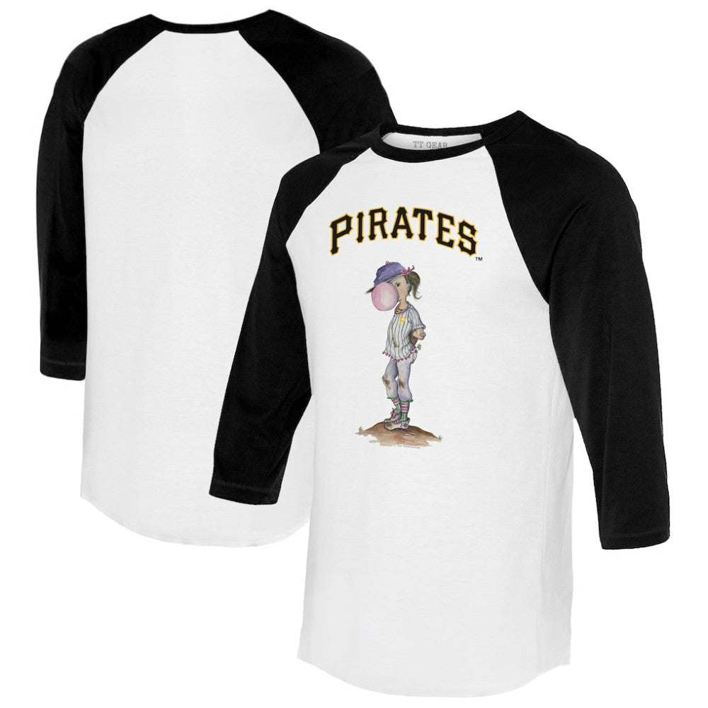 Pittsburgh Pirates Tiny Turnip Women's Bubbles 3/4-Sleeve Raglan T-Shirt | MLB Outlet