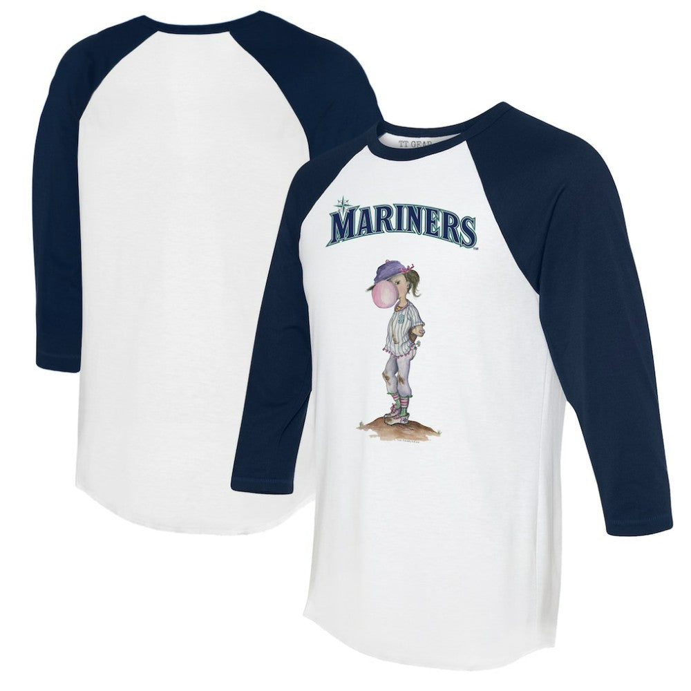 Seattle Mariners Tiny Turnip Women's Bubbles 3/4-Sleeve Raglan T-Shirt | MLB Discount