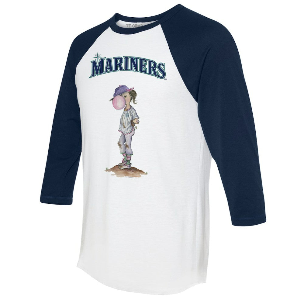 Seattle Mariners Tiny Turnip Women's Bubbles 3/4-Sleeve Raglan T-Shirt | MLB Discount