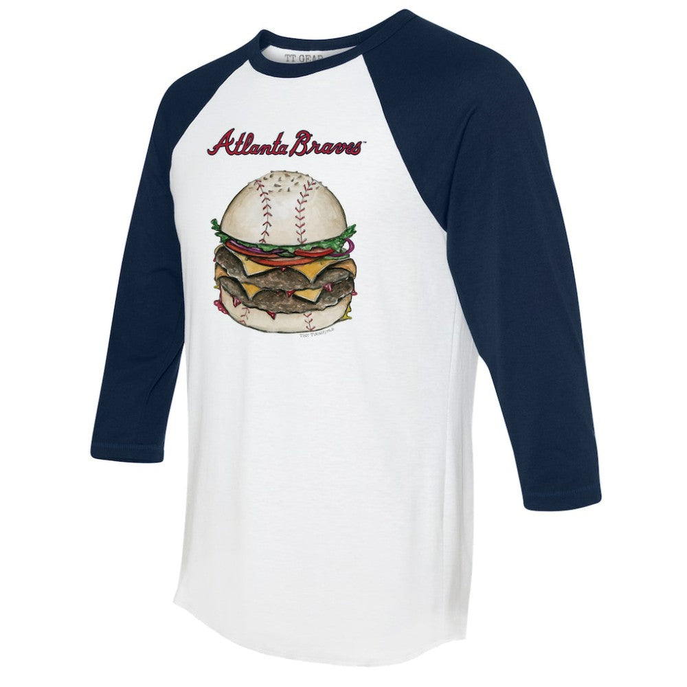 Atlanta Braves Tiny Turnip Women's Burger 3/4-Sleeve Raglan T-Shirt | MLB Online