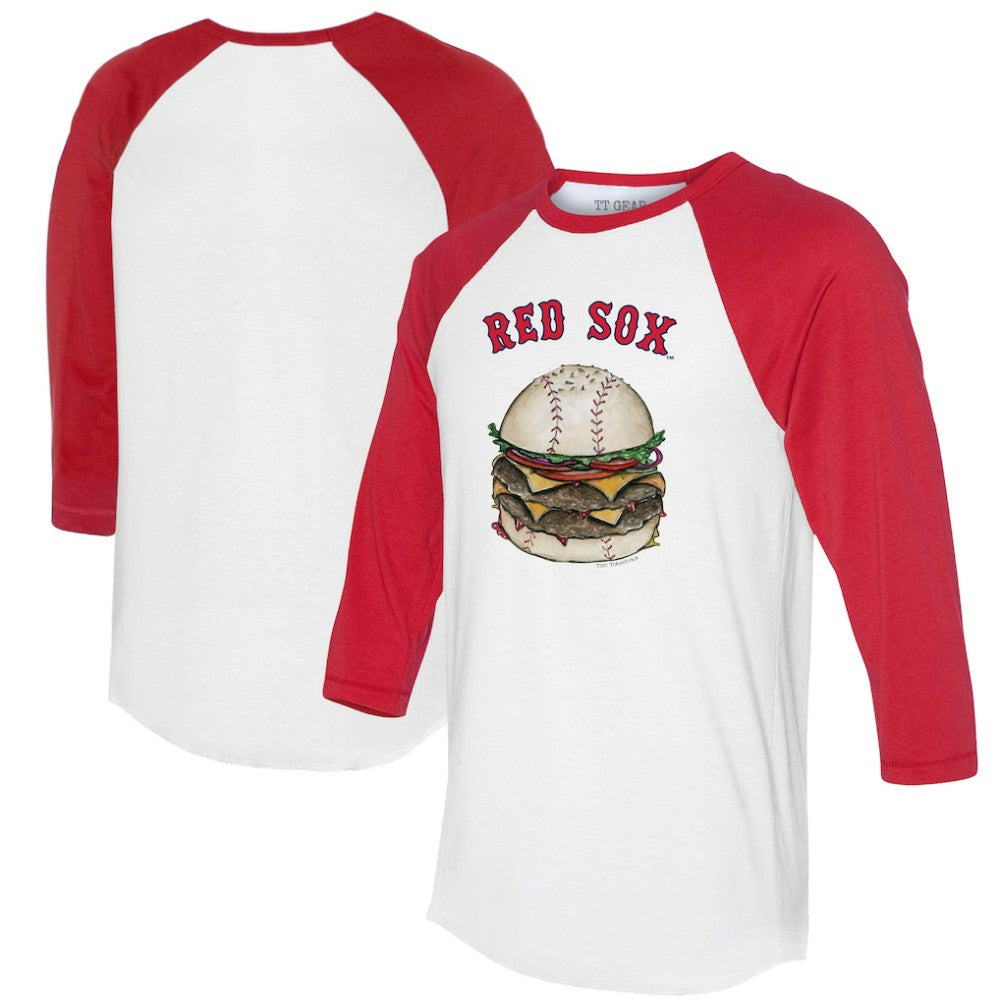 Boston Red Sox Tiny Turnip Women's Burger 3/4-Sleeve Raglan T-Shirt | MLB Sale