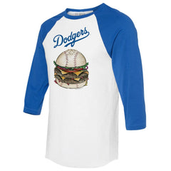 Los Angeles Dodgers Tiny Turnip Women's Burger 3/4-Sleeve Raglan T-Shirt | MLB US