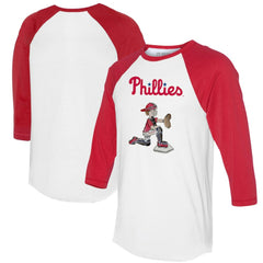 Philadelphia Phillies Tiny Turnip Women's Caleb 3/4-Sleeve Raglan T-Shirt | MLB Sale