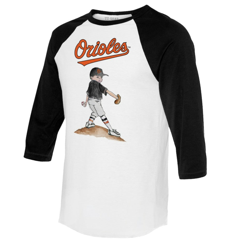 Baltimore Orioles Tiny Turnip Women's Clemente 3/4-Sleeve Raglan T-Shirt | MLB Outlet