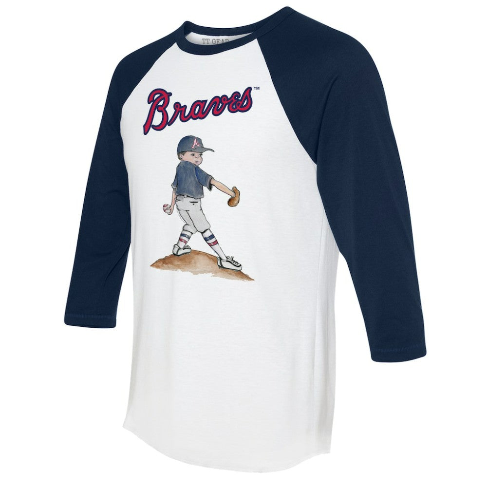 Atlanta Braves Tiny Turnip Women's Clemente 3/4-Sleeve Raglan T-Shirt | MLB For sale