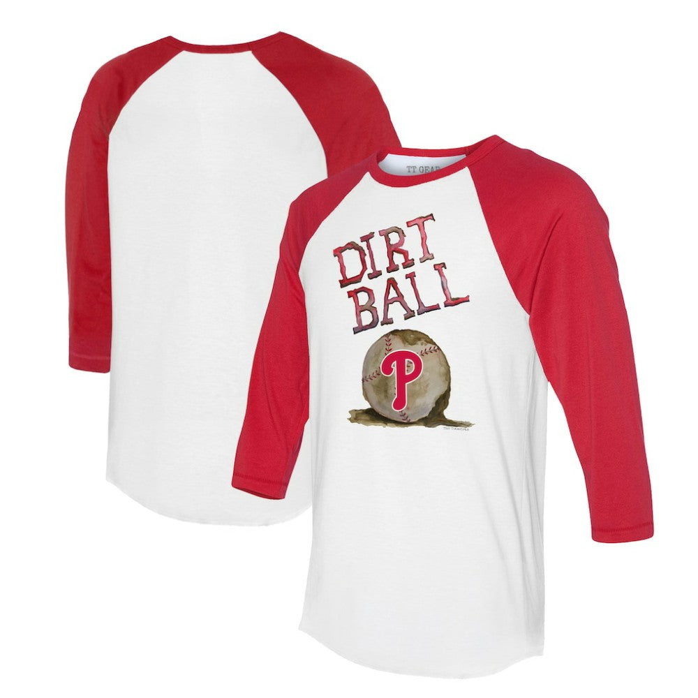 Philadelphia Phillies Tiny Turnip Women's Dirt Ball 3/4-Sleeve Raglan T-Shirt | MLB Outlet