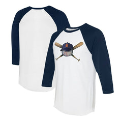 Detroit Tigers Tiny Turnip Women's Hat Crossbats 3/4-Sleeve Raglan T-Shirt | MLB US