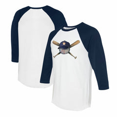 Houston Astros Tiny Turnip Women's Hat Crossbats 3/4-Sleeve Raglan T-Shirt | MLB Outlet