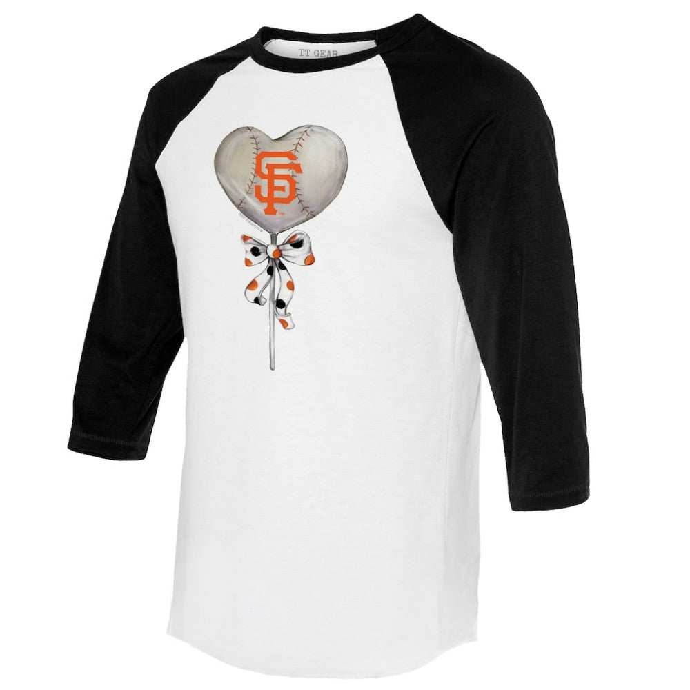 San Francisco Giants Tiny Turnip Women's Heart Lolly 3/4-Sleeve Raglan T-Shirt | MLB Near me