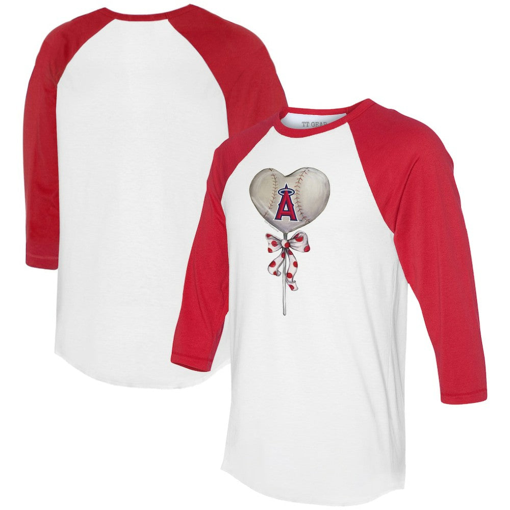 Los Angeles Angels Tiny Turnip Women's Heart Lolly 3/4-Sleeve Raglan T-Shirt | MLB Near me
