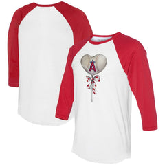 Los Angeles Angels Tiny Turnip Women's Heart Lolly 3/4-Sleeve Raglan T-Shirt | MLB Near me