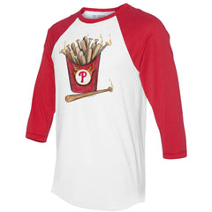 Philadelphia Phillies Tiny Turnip Women's Hot Bats 3/4-Sleeve Raglan T-Shirt | MLB New