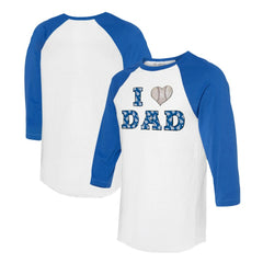 Los Angeles Dodgers Tiny Turnip Women's I Love Dad 3/4-Sleeve Raglan T-Shirt | MLB Online
