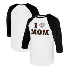 Baltimore Orioles Tiny Turnip Women's I Love Mom 3/4-Sleeve Raglan T-Shirt | MLB Sale