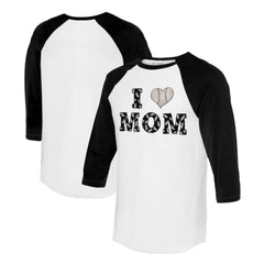 Chicago White Sox Tiny Turnip Women's I Love Mom 3/4-Sleeve Raglan T-Shirt | MLB US