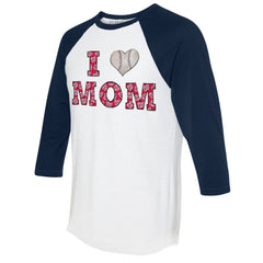 Washington Nationals Tiny Turnip Women's I Love Mom 3/4-Sleeve Raglan T-Shirt | MLB Shop
