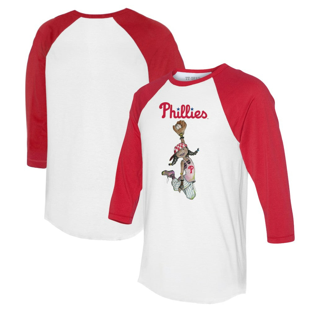 Philadelphia Phillies Tiny Turnip Women's Jada 3/4-Sleeve Raglan T-Shirt | MLB For sale