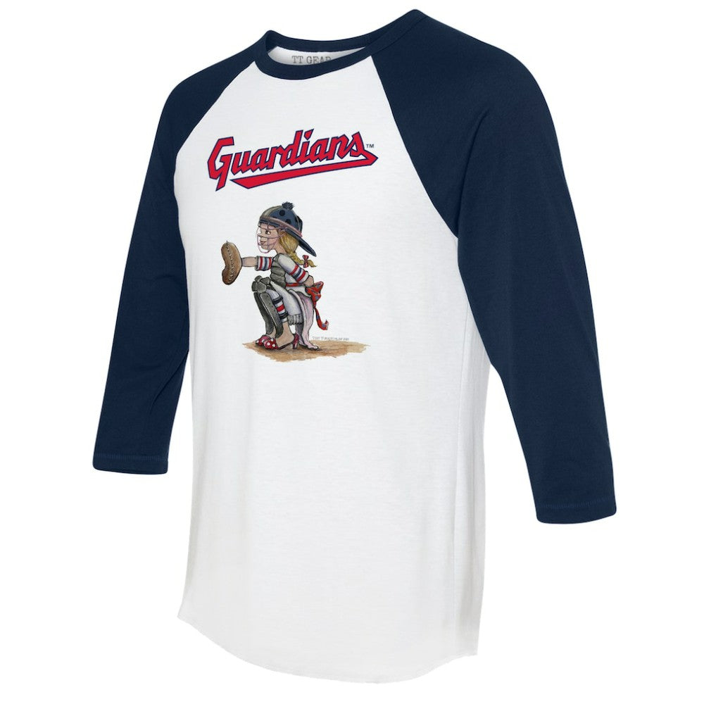 Cleveland Guardians Tiny Turnip Women's Kate 3/4-Sleeve Raglan T-Shirt | MLB Online