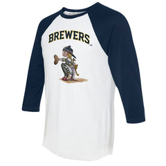 Milwaukee Brewers Tiny Turnip Women's Kate 3/4-Sleeve Raglan T-Shirt | MLB Discount
