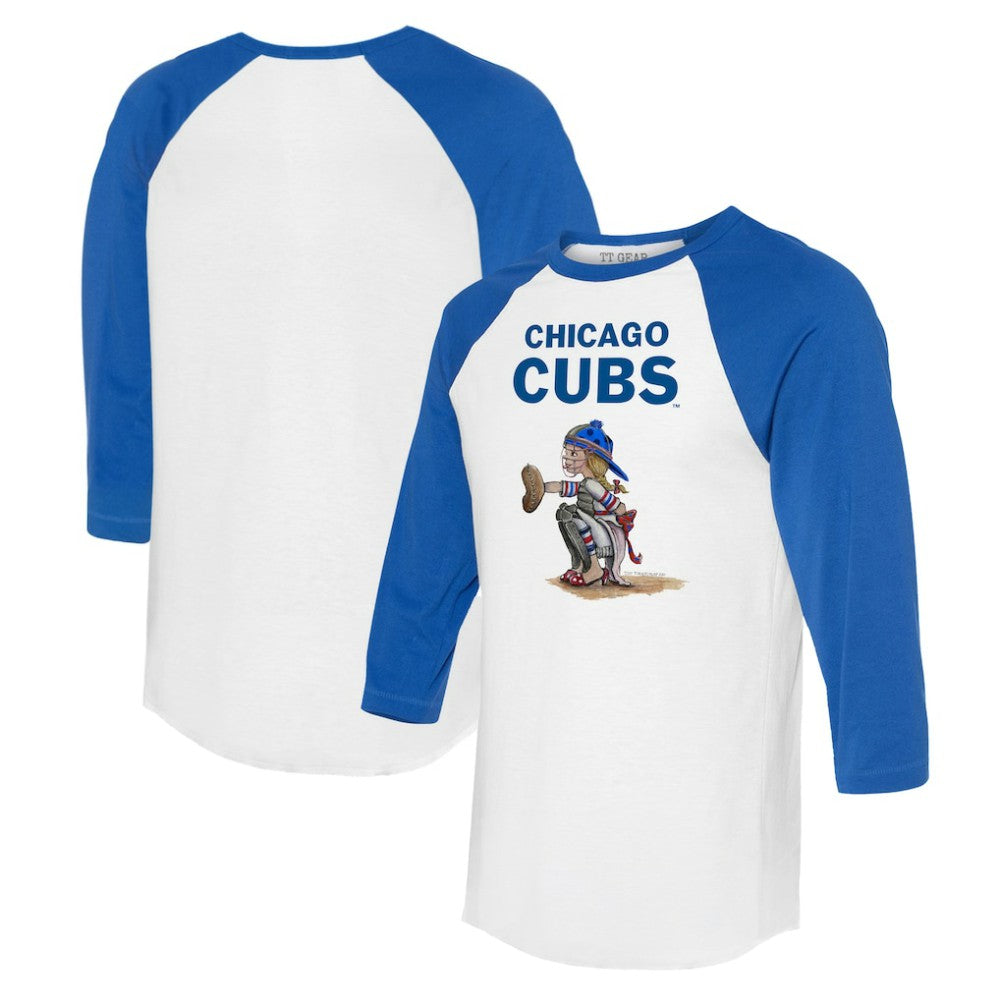 Chicago Cubs Tiny Turnip Women's Kate 3/4-Sleeve Raglan T-Shirt | MLB Near me