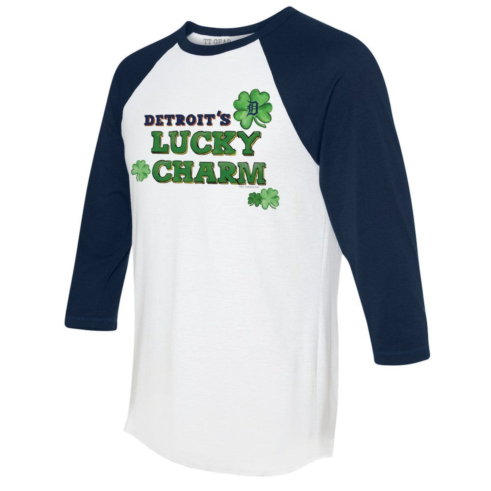 Detroit Tigers Tiny Turnip Women's Lucky Charm 3/4-Sleeve Raglan T-Shirt | MLB Outlet