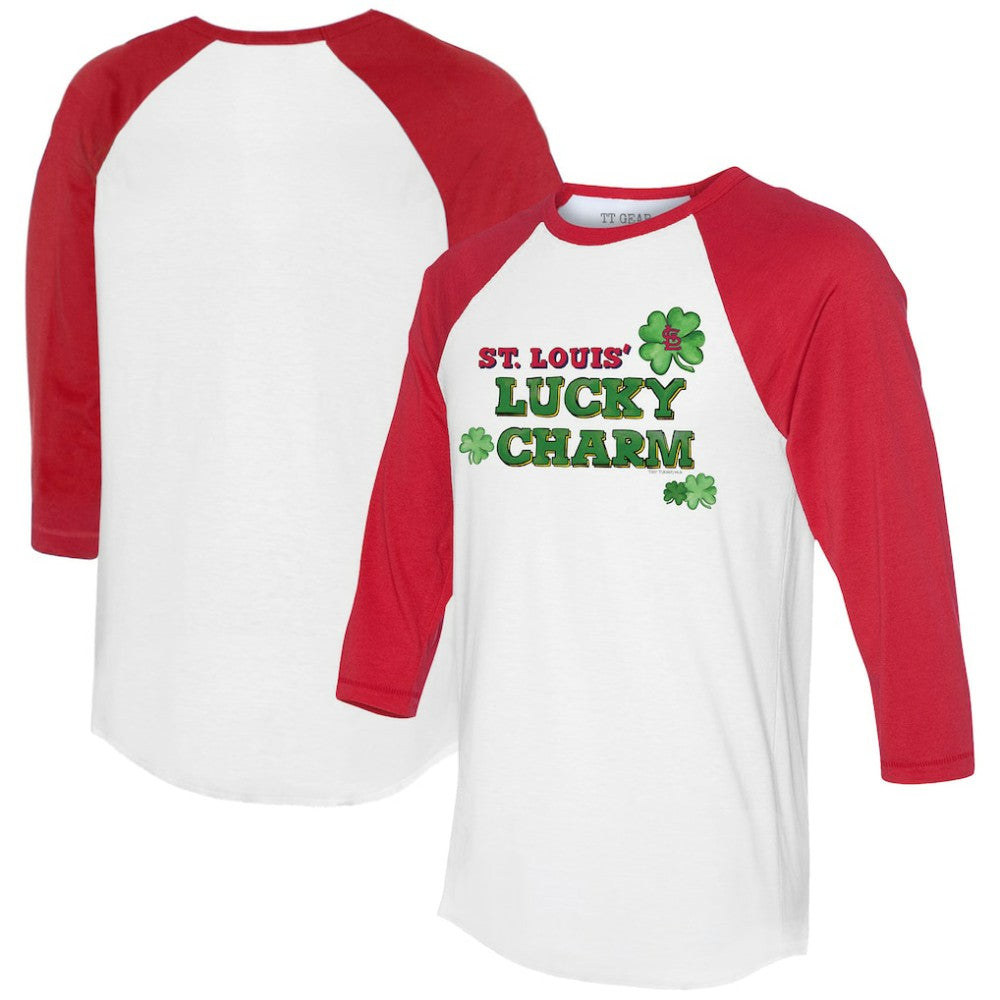 St. Louis Cardinals Tiny Turnip Women's Lucky Charm 3/4-Sleeve Raglan T-Shirt | MLB For sale