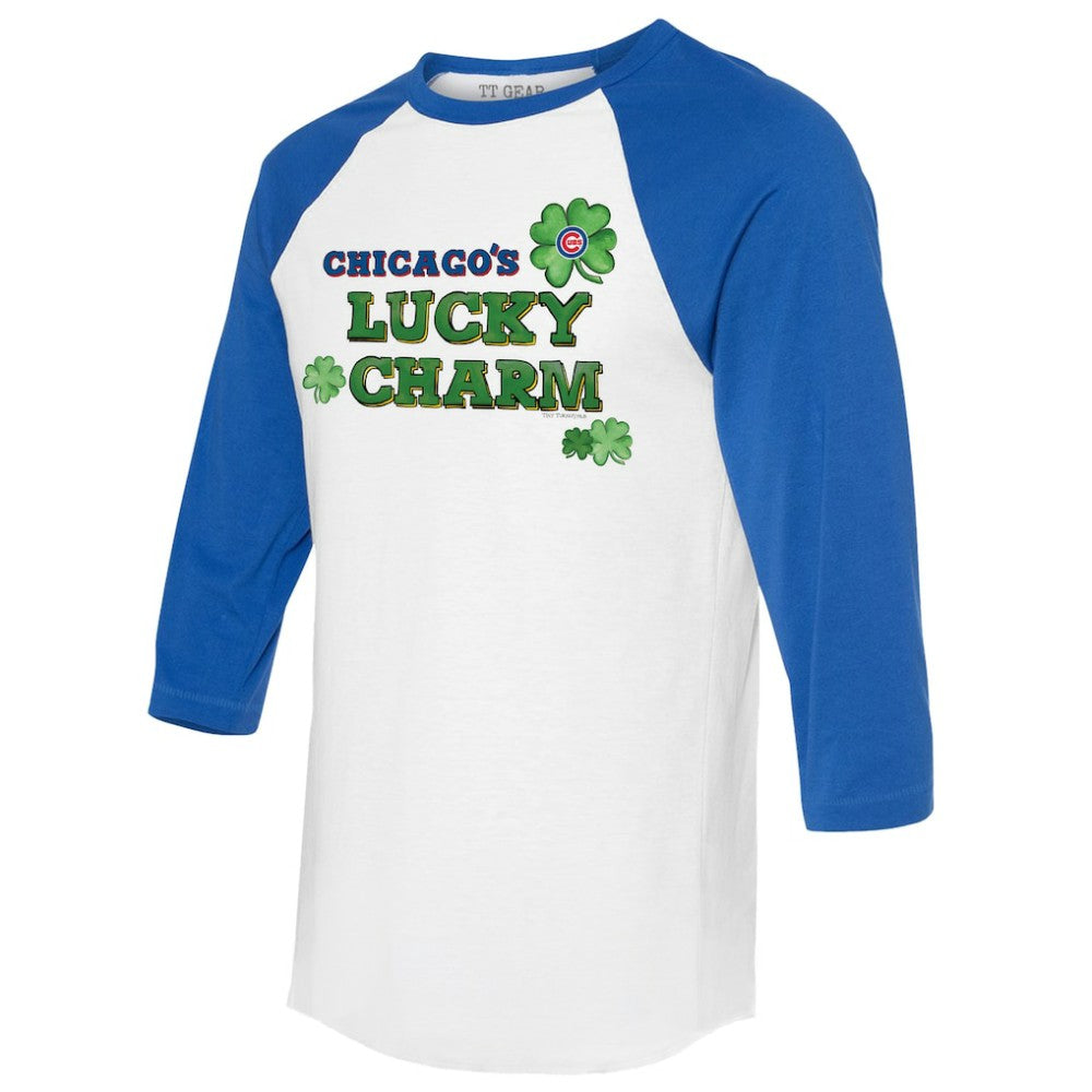 Chicago Cubs Tiny Turnip Women's Lucky Charm 3/4-Sleeve Raglan T-Shirt | MLB Near me
