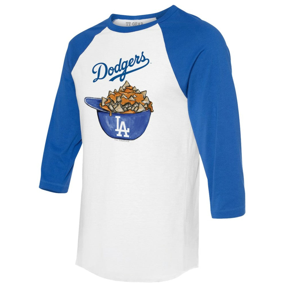 Los Angeles Dodgers Tiny Turnip Women's Nacho Helmet 3/4-Sleeve Raglan T-Shirt | MLB Online