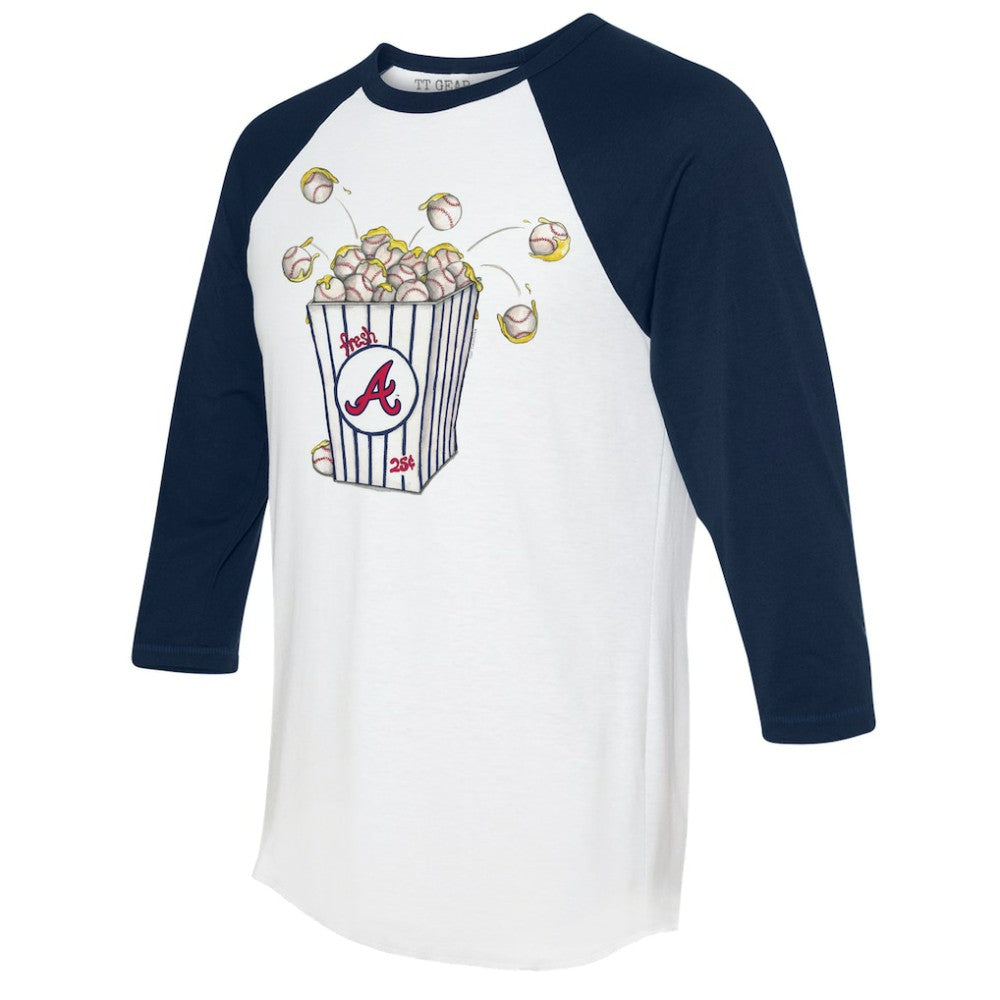 Atlanta Braves Tiny Turnip Women's Popcorn 3/4-Sleeve Raglan T-Shirt | MLB Near me