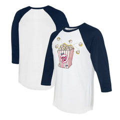 Washington Nationals Tiny Turnip Women's Popcorn 3/4-Sleeve Raglan T-Shirt | MLB Discount