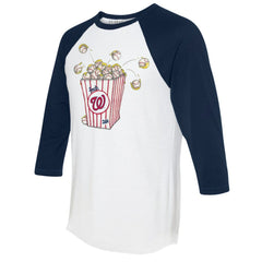 Washington Nationals Tiny Turnip Women's Popcorn 3/4-Sleeve Raglan T-Shirt | MLB Discount