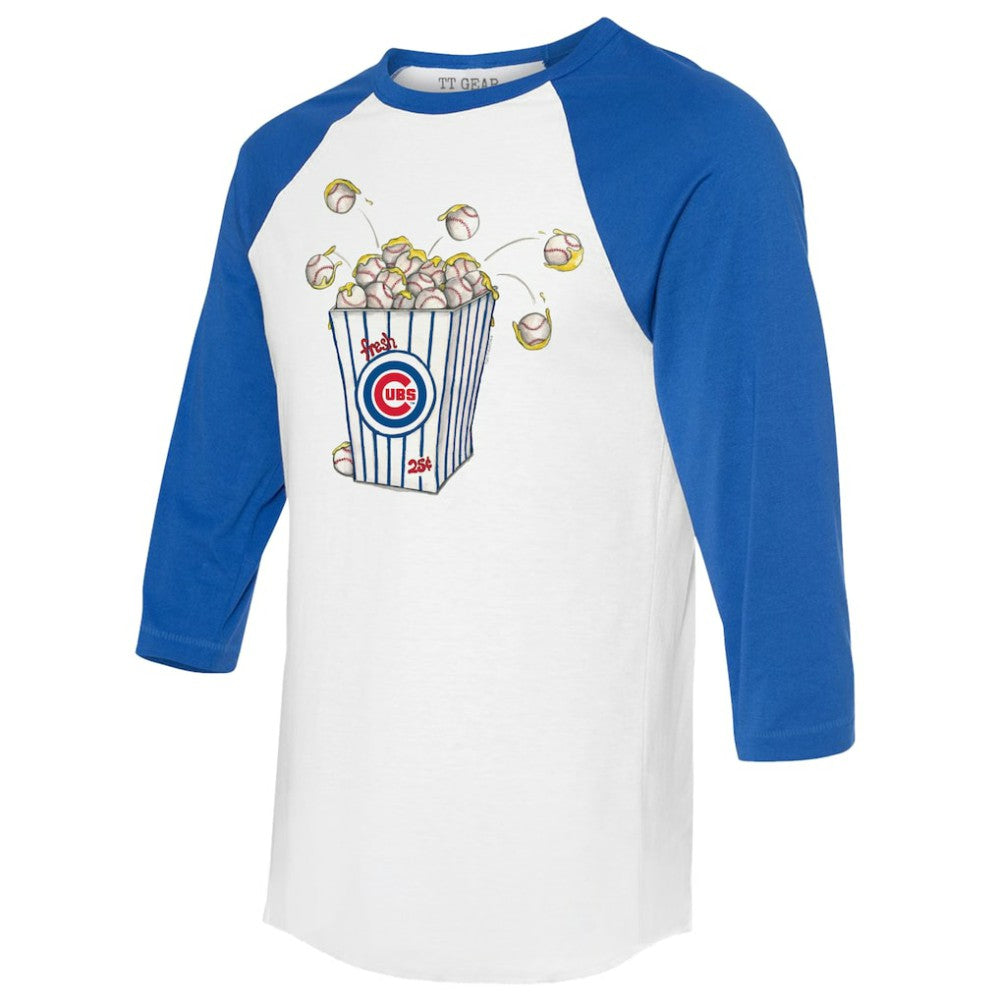 Chicago Cubs Tiny Turnip Women's Popcorn 3/4-Sleeve Raglan T-Shirt | MLB Outlet