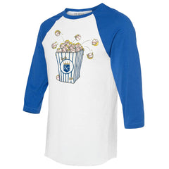 Kansas City Royals Tiny Turnip Women's Popcorn 3/4-Sleeve Raglan T-Shirt | MLB Sale