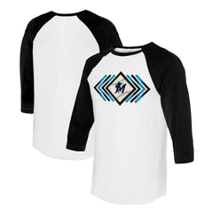 Miami Marlins Tiny Turnip Women's Prism Arrows 3/4-Sleeve Raglan T-Shirt | MLB For sale