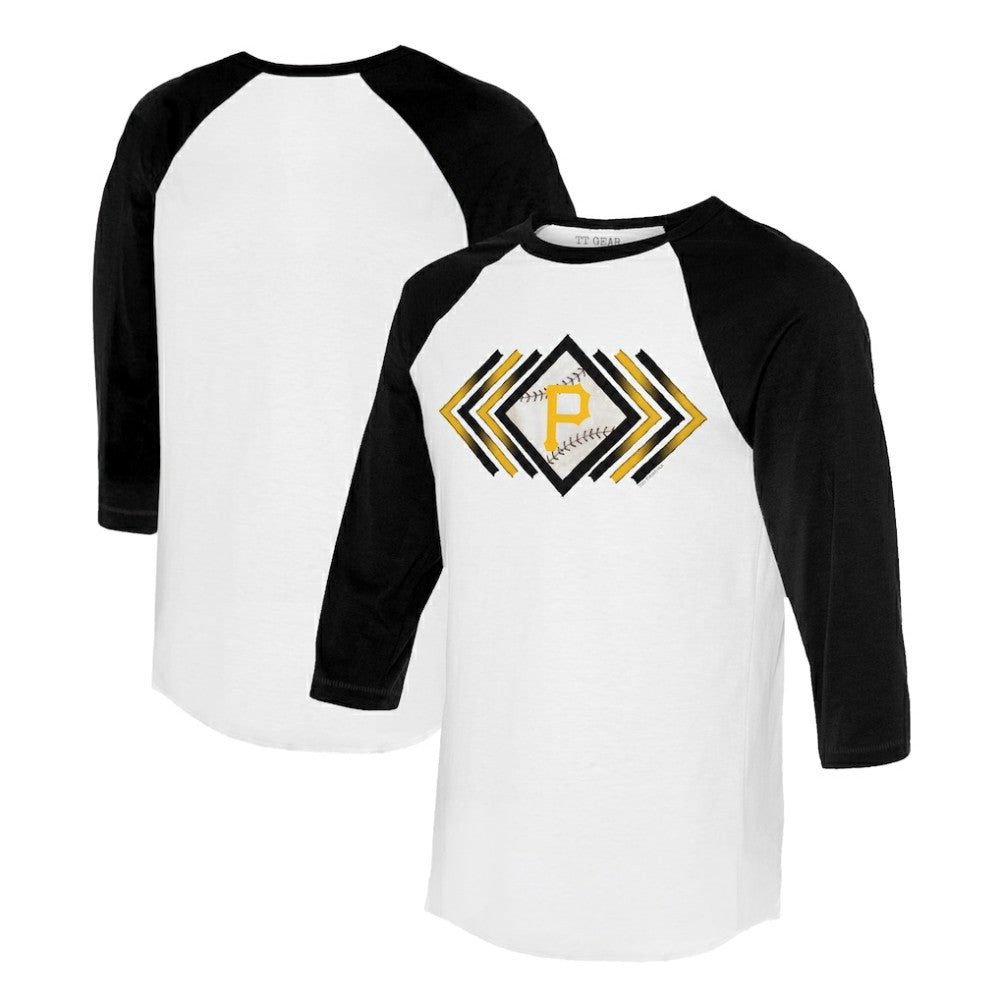 Pittsburgh Pirates Tiny Turnip Women's Prism Arrows 3/4-Sleeve Raglan T-Shirt | MLB Discount