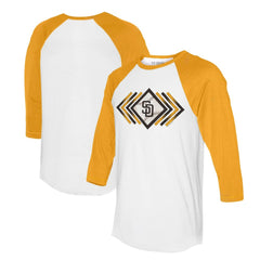 San Diego Padres Tiny Turnip Women's Prism Arrows 3/4-Sleeve Raglan T-Shirt | MLB Outlet
