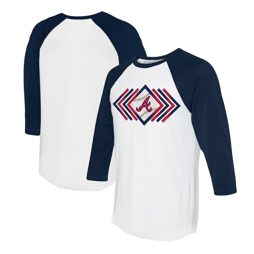 Atlanta Braves Tiny Turnip Women's Prism Arrows 3/4-Sleeve Raglan T-Shirt | MLB Outlet