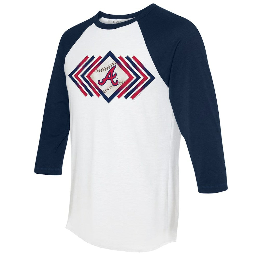 Atlanta Braves Tiny Turnip Women's Prism Arrows 3/4-Sleeve Raglan T-Shirt | MLB Outlet