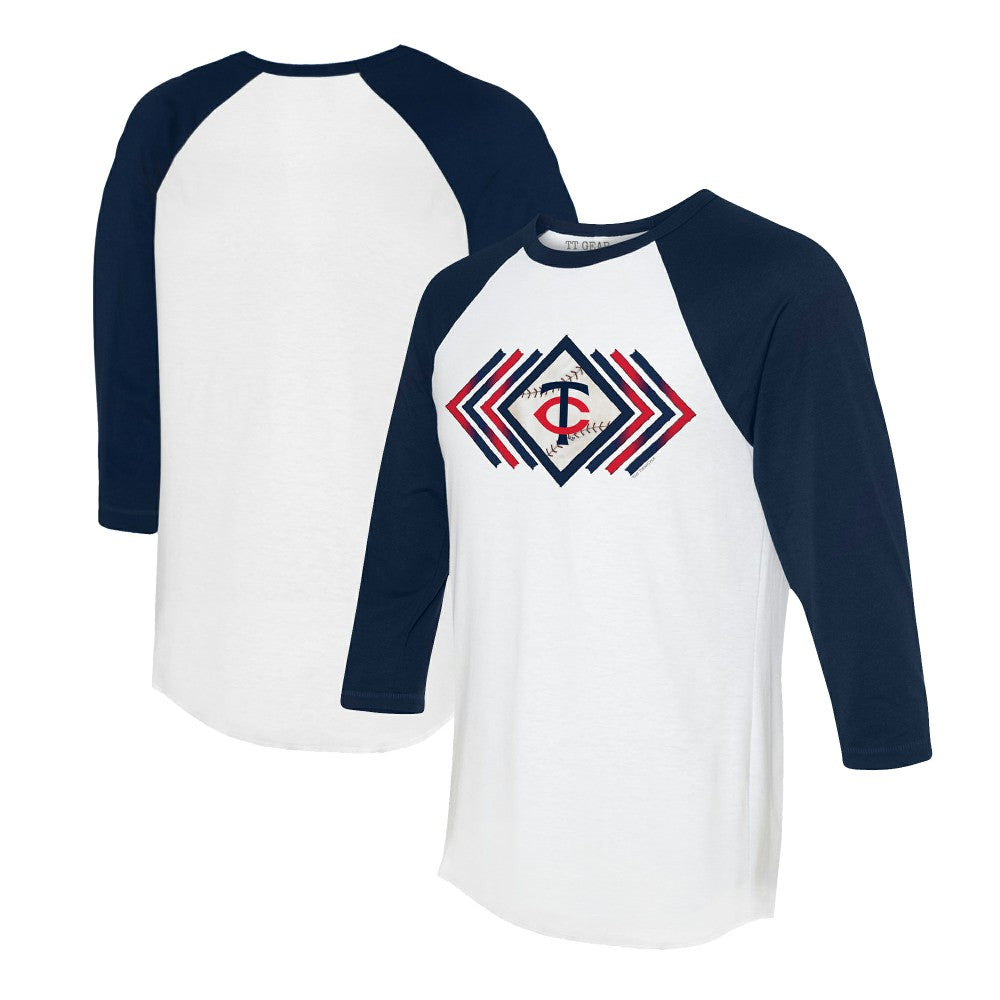 Minnesota Twins Tiny Turnip Women's Prism Arrows 3/4-Sleeve Raglan T-Shirt | MLB US