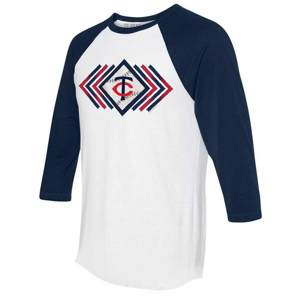 Minnesota Twins Tiny Turnip Women's Prism Arrows 3/4-Sleeve Raglan T-Shirt | MLB US