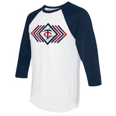 Minnesota Twins Tiny Turnip Women's Prism Arrows 3/4-Sleeve Raglan T-Shirt | MLB US