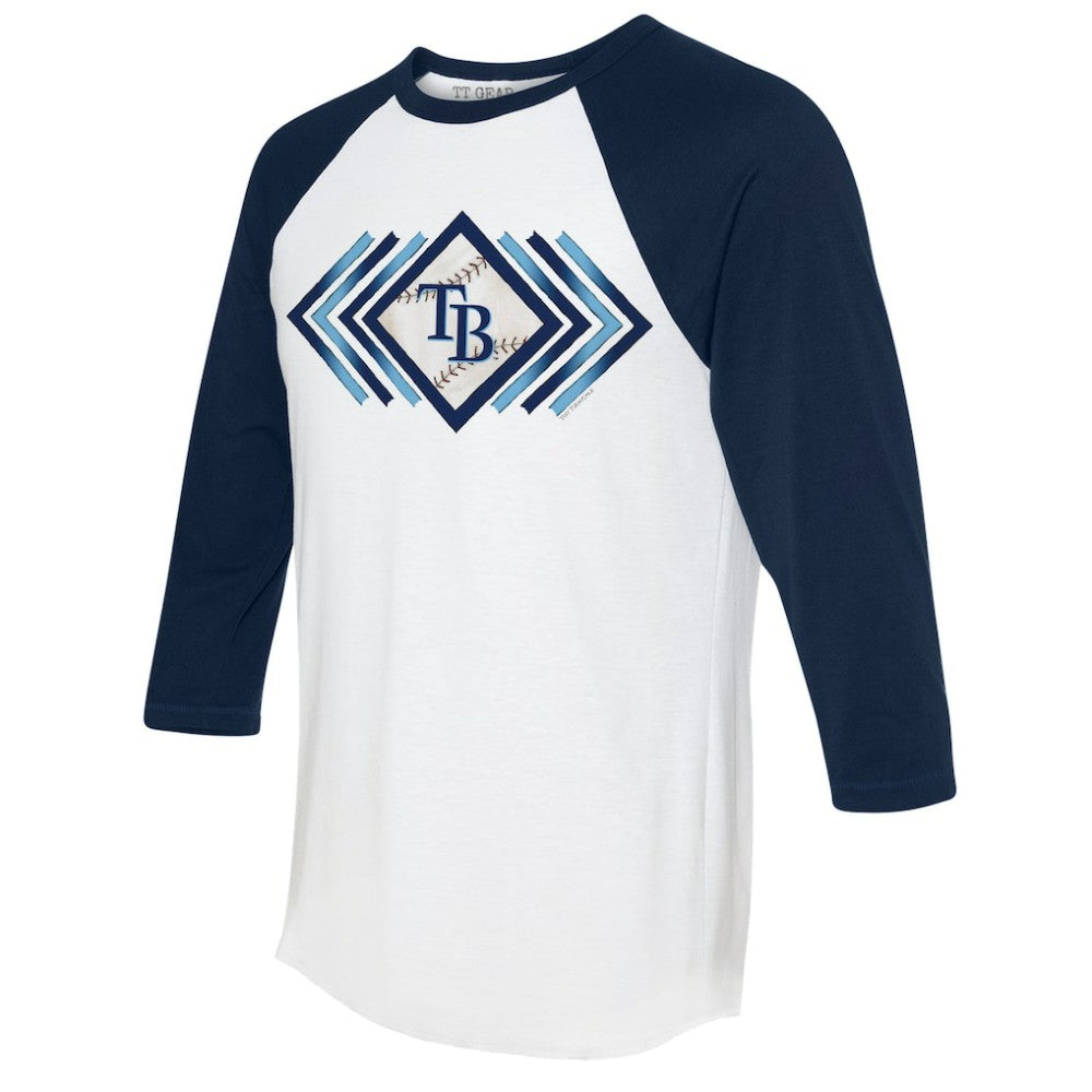 Tampa Bay Rays Tiny Turnip Women's Prism Arrows 3/4-Sleeve Raglan T-Shirt | MLB Sale