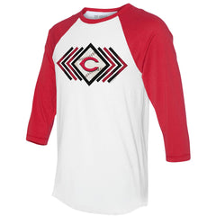 Cincinnati Reds Tiny Turnip Women's Prism Arrows 3/4-Sleeve Raglan T-Shirt | MLB US