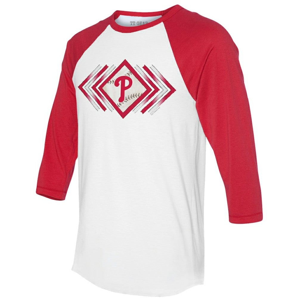 Philadelphia Phillies Tiny Turnip Women's Prism Arrows 3/4-Sleeve Raglan T-Shirt | MLB Discount